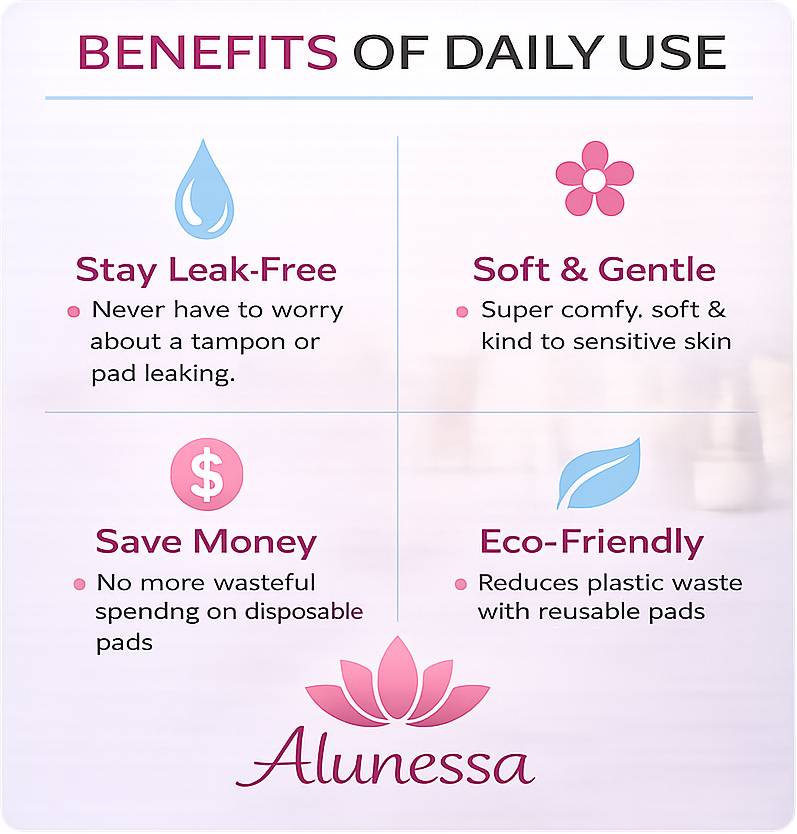 Reusable Leak-Proof Incontinence Pads – 4 PIECE SET