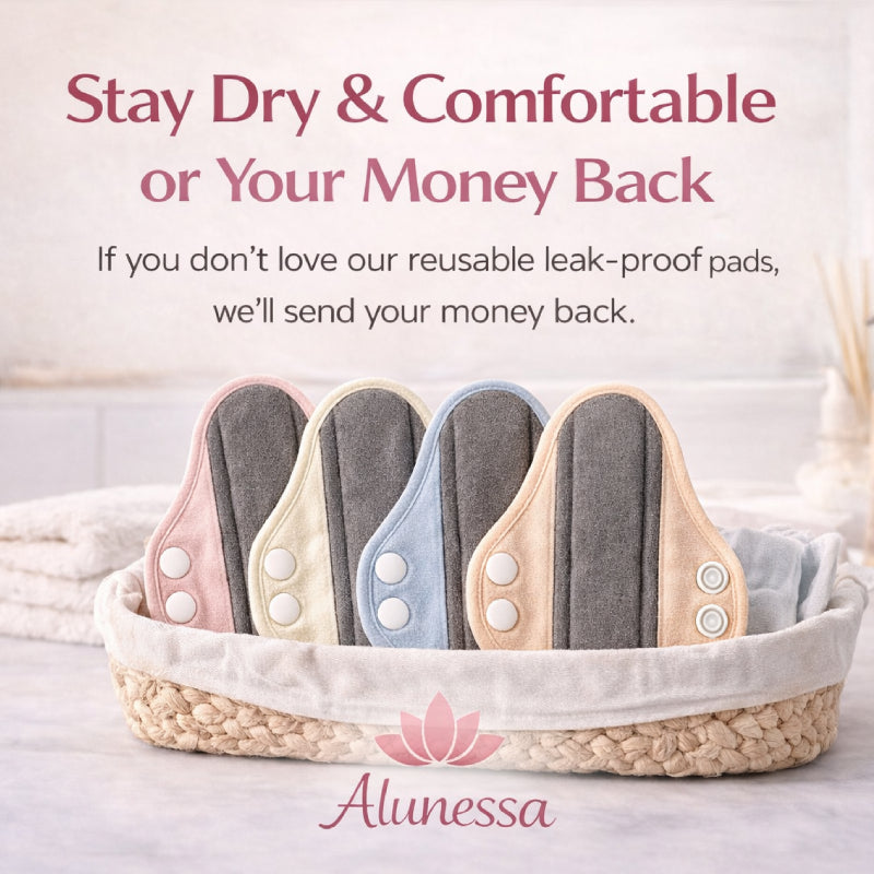 Reusable Leak-Proof Incontinence Pads – 4 PIECE SET