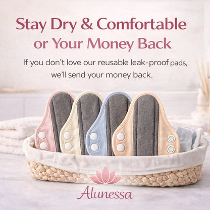 Reusable Leak-Proof Incontinence Pads – 4 PIECE SET